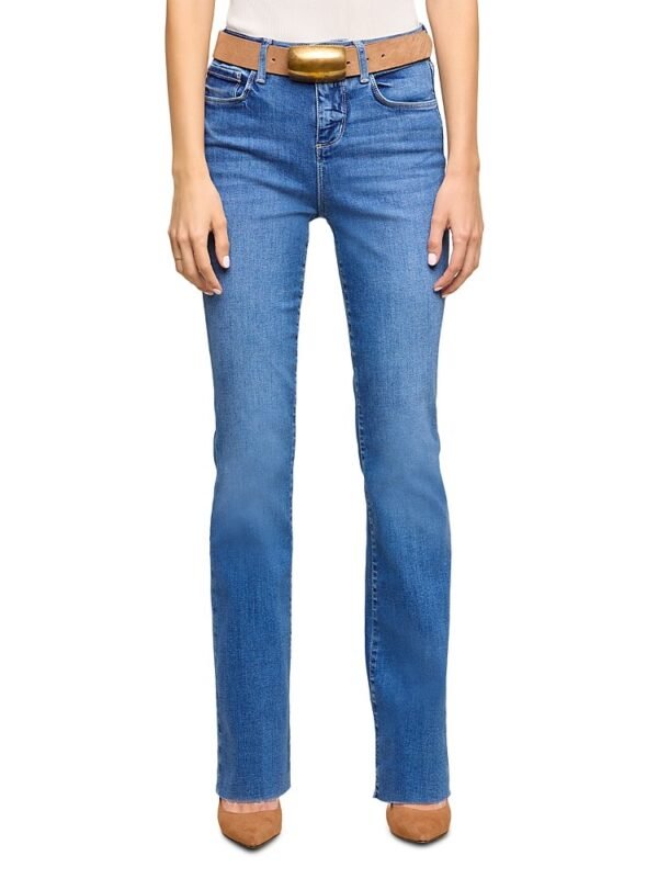 L'Agence Petite Ruth High Rise Straight Jeans in Cambridge