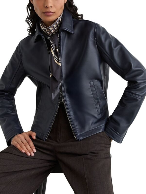 Reiss Petite Sorina Leather Jacket