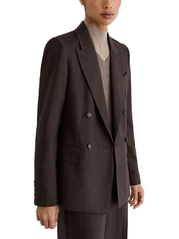 Reiss Petite Dawson Double Breasted Wool Blend Blazer