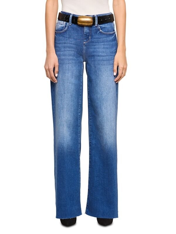 L'Agence Petites Scottie High Rise Wide Leg Jeans in Hasting