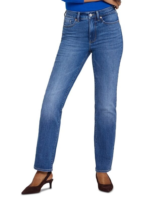 Nydj Petite Marilyn Cotton Blend Marilyn Straight Jeans in Yarrow