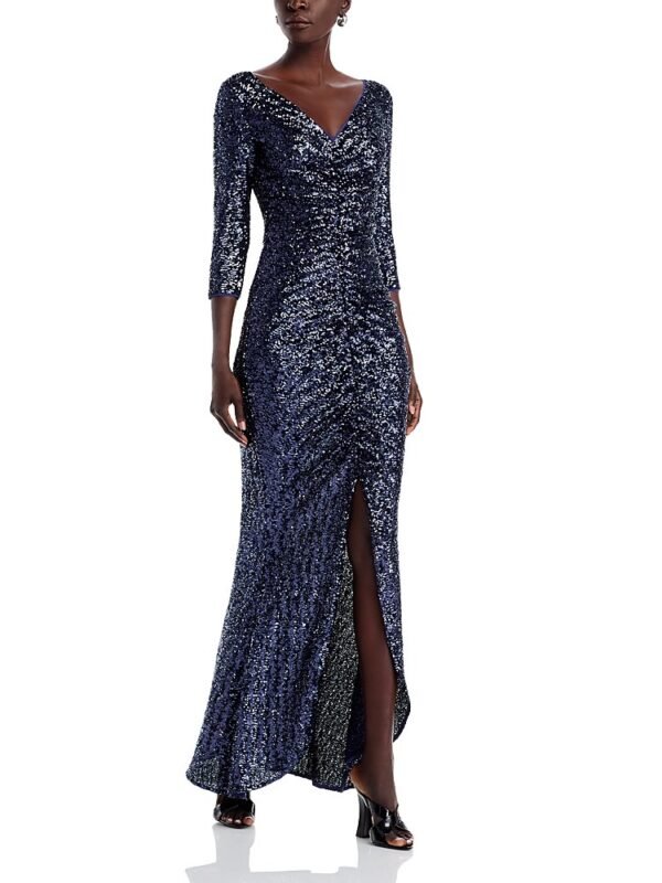 Chiara Boni La Petite Robe Akinari Gathered Sequin Gown - Exclusive
