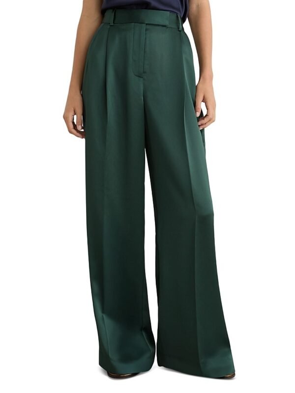 Reiss Petites Zadie Wide Leg Satin Pants