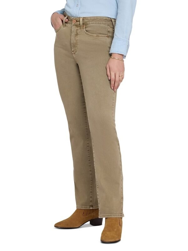 Nydj Petite Marilyn High Rise Straight Jeans in Retro Travertine