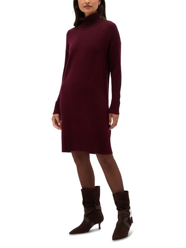 Hobbs London Petite Ava Turtleneck Knit Dress