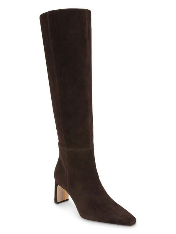 Sam Edelman Women's Sylvia Wide Calf Pointed Toe High Heel Boots