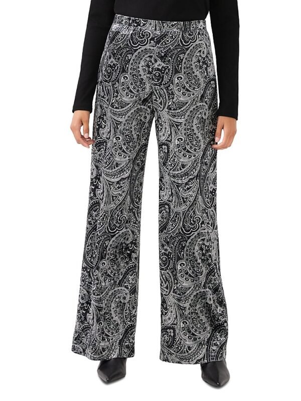 Karen Kane Petites Velvet Wide Leg Pants