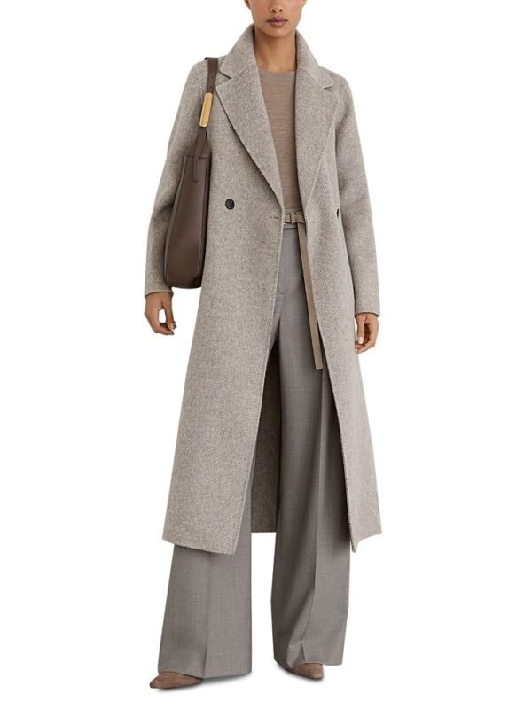 Reiss Petite Daia Wool Blend Herringbone Coat