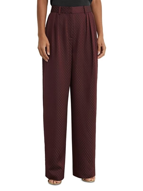 Reiss Petite Tilly Jacquard Wide Leg Pants