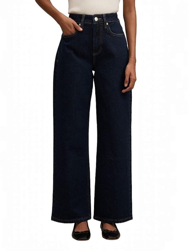 Ever New Women's Nicki Petite Mid Rise Straight Jeans in Blue Indigo